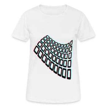 illusion trippante - T-shirt respirant Femme - blanc - Devant - AI Model Female 172 dark (172cm)
