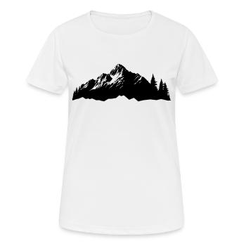 Alpen Berge im Wald Mountains in the Forest Nature - Women's Breathable T-Shirt - white - Front - AI Model Female 172 dark (172cm)
