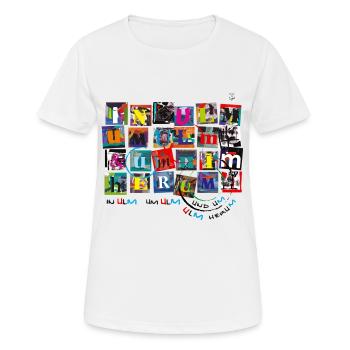 Ulm - Frauen T-Shirt atmungsaktiv - Weiß - Vorne - AI Model Female 172 dark (172cm)