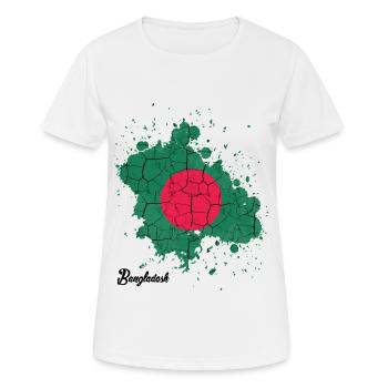 People's Republic of Bangladesh | Outline gift idea - Women's Breathable T-Shirt - white - Front - AI Model Female 172 dark (172cm)