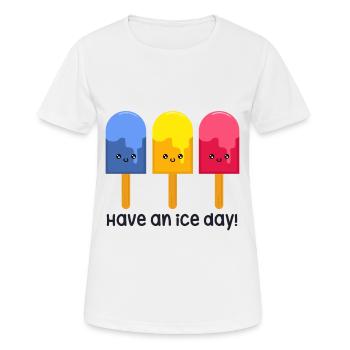 ice - Women's Breathable T-Shirt - white - Front - AI Model Female 172 dark (172cm)