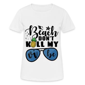 Strand - Frauen T-Shirt atmungsaktiv - Weiß - Vorne - AI Model Female 172 dark (172cm)