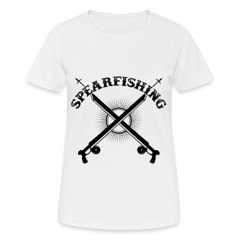 Spearfishing harpoons free-water hunting gift idea - Women's Breathable T-Shirt - white - Front - AI Model Female 172 dark (172cm)