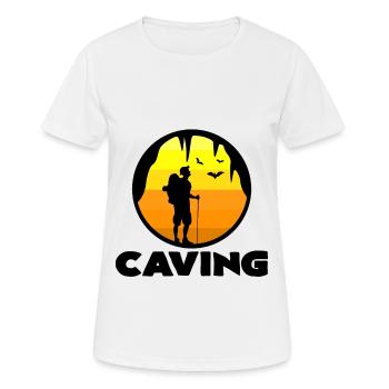 Caving - Women's Breathable T-Shirt - white - Front - AI Model Female 172 dark (172cm)