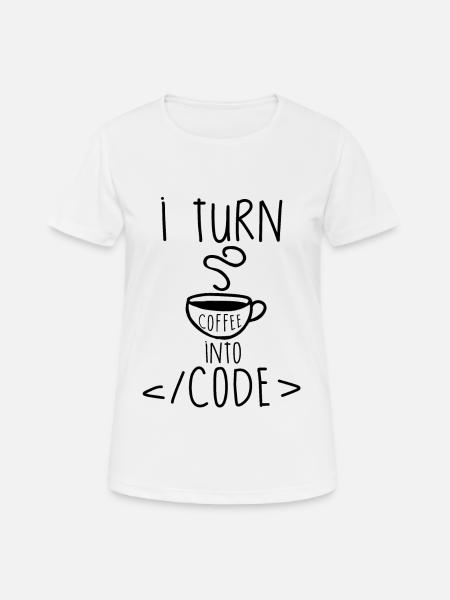programmeur - T-shirt respirant Femme - blanc