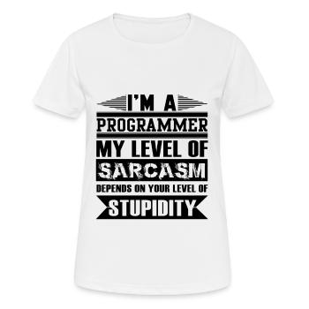 programmer - Women's Breathable T-Shirt - white - Front - AI Model Female 172 dark (172cm)