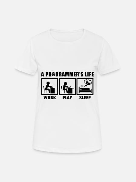 programmeur - T-shirt respirant Femme - blanc