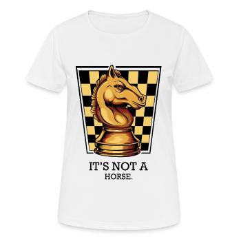 Schach Springer Pferd Lustige Sprüche GeschenkIdee - Frauen T-Shirt atmungsaktiv - Weiß - Vorne - AI Model Female 172 dark (172cm)