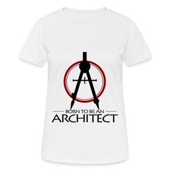 architecte - T-shirt respirant Femme - blanc - Devant - AI Model Female 172 dark (172cm)