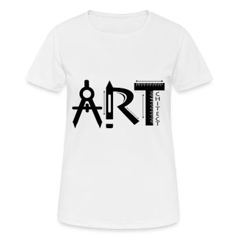 architecte - T-shirt respirant Femme - blanc - Devant - AI Model Female 172 dark (172cm)