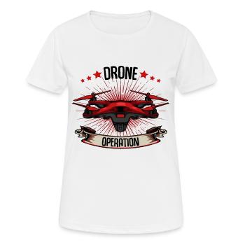 Drohnen - Frauen T-Shirt atmungsaktiv - Weiß - Vorne - AI Model Female 172 dark (172cm)