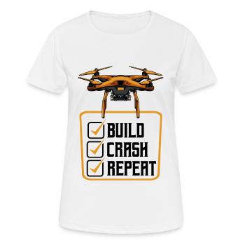 drones - T-shirt respirant Femme - blanc - Devant - AI Model Female 172 dark (172cm)