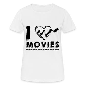 les amateurs de cinéma - T-shirt respirant Femme - blanc - Devant - AI Model Female 172 dark (172cm)