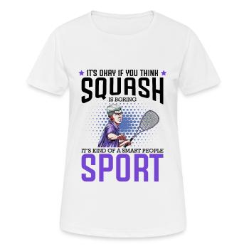 squash - T-shirt respirant Femme - blanc - Devant - AI Model Female 172 dark (172cm)