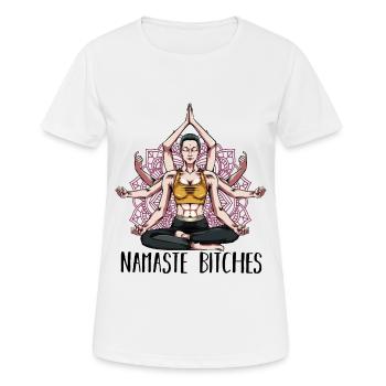 yoga - T-shirt respirant Femme - blanc - Devant - AI Model Female 172 dark (172cm)