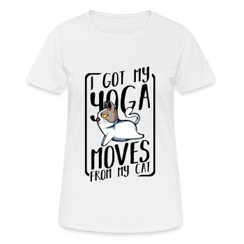 yoga - T-shirt respirant Femme - blanc - Devant - AI Model Female 172 dark (172cm)
