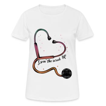 Nurse - Women's Breathable T-Shirt - white - Front - AI Model Female 172 dark (172cm)