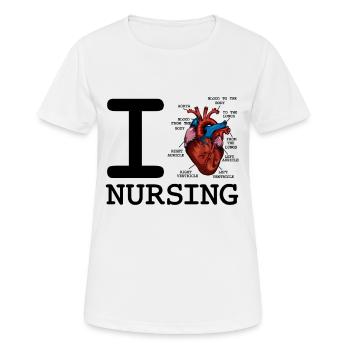 Nurse - Women's Breathable T-Shirt - white - Front - AI Model Female 172 dark (172cm)
