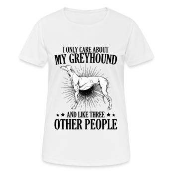 lévrier - T-shirt respirant Femme - blanc - Devant - AI Model Female 172 dark (172cm)