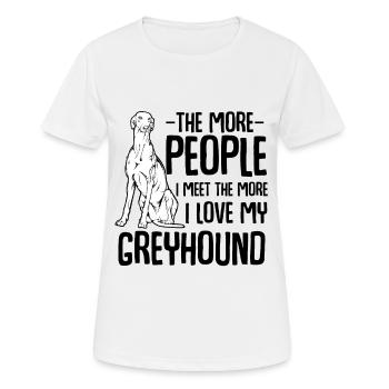 Windhund - Frauen T-Shirt atmungsaktiv - Weiß - Vorne - AI Model Female 172 dark (172cm)