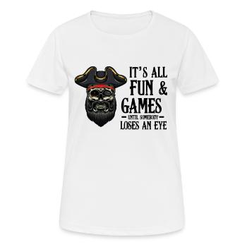 Piraten Totenkopf Lustige Sprüche Pirat Geschenk - Frauen T-Shirt atmungsaktiv - Weiß - Vorne - AI Model Female 172 dark (172cm)