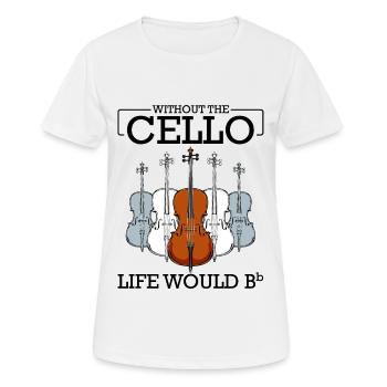 Cello - Frauen T-Shirt atmungsaktiv - Weiß - Vorne - AI Model Female 172 dark (172cm)