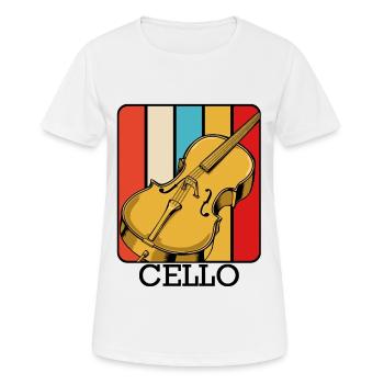 Cello - Frauen T-Shirt atmungsaktiv - Weiß - Vorne - AI Model Female 172 dark (172cm)