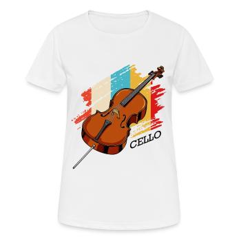 Cello - Frauen T-Shirt atmungsaktiv - Weiß - Vorne - AI Model Female 172 dark (172cm)