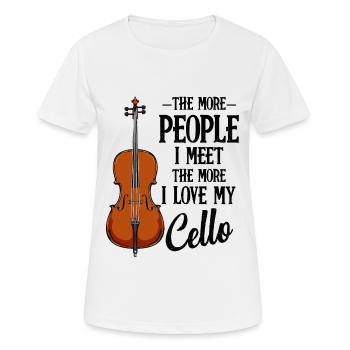Cello - Frauen T-Shirt atmungsaktiv - Weiß - Vorne - AI Model Female 172 dark (172cm)