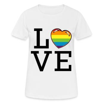 LGBT - T-shirt respirant Femme - blanc - Devant - AI Model Female 172 dark (172cm)