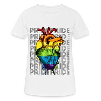 LGBT - T-shirt respirant Femme - blanc - Devant - AI Model Female 172 dark (172cm)