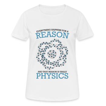 physicist - Women's Breathable T-Shirt - white - Front - AI Model Female 172 dark (172cm)