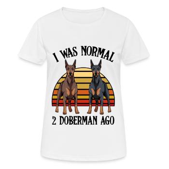 Dobermann - Frauen T-Shirt atmungsaktiv - Weiß - Vorne - AI Model Female 172 dark (172cm)