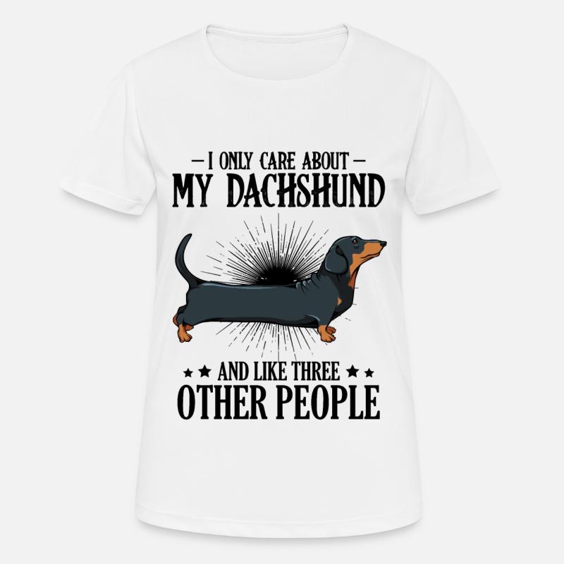 dachshund - Women's Breathable T-Shirt - white