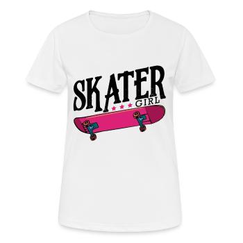 Skater Girl Skateboard Skate Cadeau - T-shirt respirant Femme - blanc - Devant - AI Model Female 172 dark (172cm)