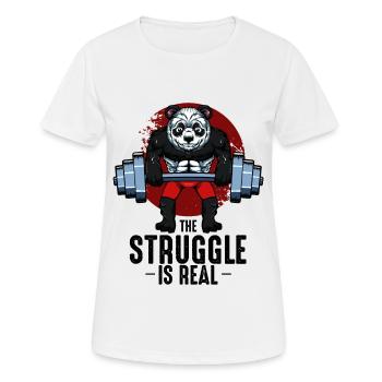 Cadeau Bodybuilder Cool Body Building Panda - T-shirt respirant Femme - blanc - Devant - AI Model Female 172 dark (172cm)