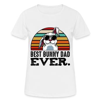 Meilleur cadeau lapin papa jamais cool - T-shirt respirant Femme - blanc - Devant - AI Model Female 172 dark (172cm)