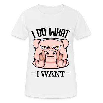 Pig - Women's Breathable T-Shirt - white - Front - AI Model Female 172 dark (172cm)