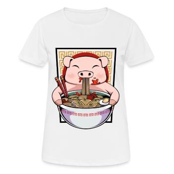 pig - Women's Breathable T-Shirt - white - Front - AI Model Female 172 dark (172cm)
