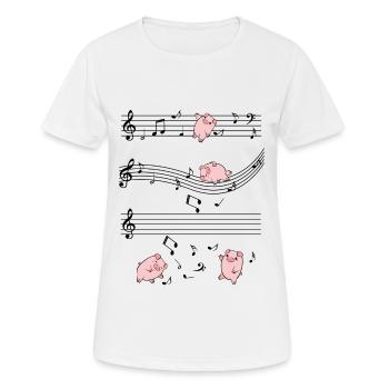 porc - T-shirt respirant Femme - blanc - Devant - AI Model Female 172 dark (172cm)