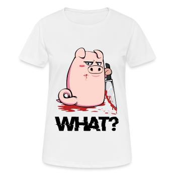 porc - T-shirt respirant Femme - blanc - Devant - AI Model Female 172 dark (172cm)