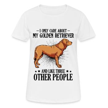 Golden retriever - Women's Breathable T-Shirt - white - Front - AI Model Female 172 dark (172cm)