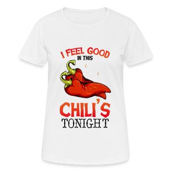 Chili chili pepper - T-shirt respirant Femme - blanc - Devant - AI Model Female 172 dark (172cm)