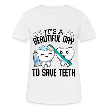 Dentiste - T-shirt respirant Femme - blanc - Devant - AI Model Female 172 dark (172cm)