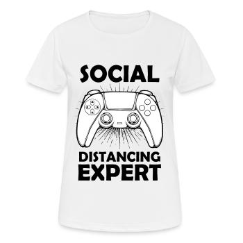 Spelare - Andningsaktiv T-shirt dam - vit - Fram - AI Model Female 172 dark (172cm)