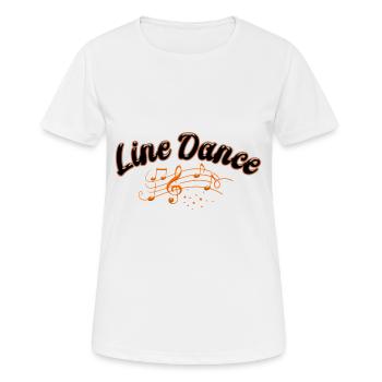 Line Dancing Line Dance Music - T-shirt respirant Femme - blanc - Devant - AI Model Female 172 dark (172cm)
