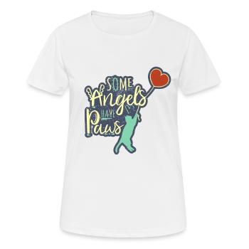 Vintage Retro Farben niedlicher Katzen Spruch Love - Frauen T-Shirt atmungsaktiv - Weiß - Vorne - AI Model Female 172 dark (172cm)