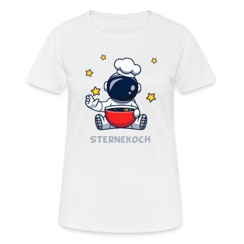 SterneKoch (Sternchen-Suppe-Edition) - Frauen T-Shirt atmungsaktiv - Weiß - Vorne - AI Model Female 172 dark (172cm)