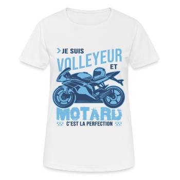 motard parfait volleyeur parfait - T-shirt respirant Femme - blanc - Devant - AI Model Female 172 dark (172cm)