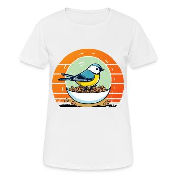 Bird Feeding - Women's Breathable T-Shirt - white - Front - AI Model Female 172 dark (172cm)